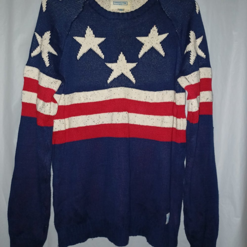 AMERICAN FLAG PULLOVER SWEATER